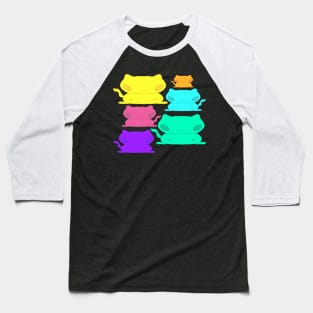 Colourful Kitties Baseball T-Shirt